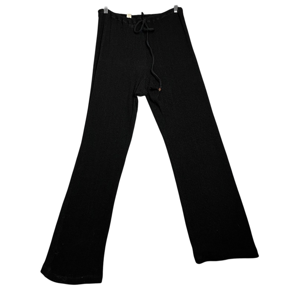 Tommy Bahama Womens Black‎ Knit Wide Leg Drawstring Resort Pants Size M